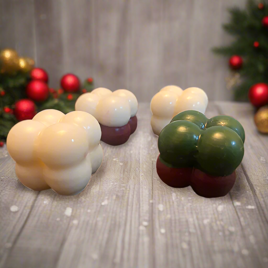 Bubbly Christmas Decor Candle - Set of 4